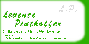 levente pinthoffer business card